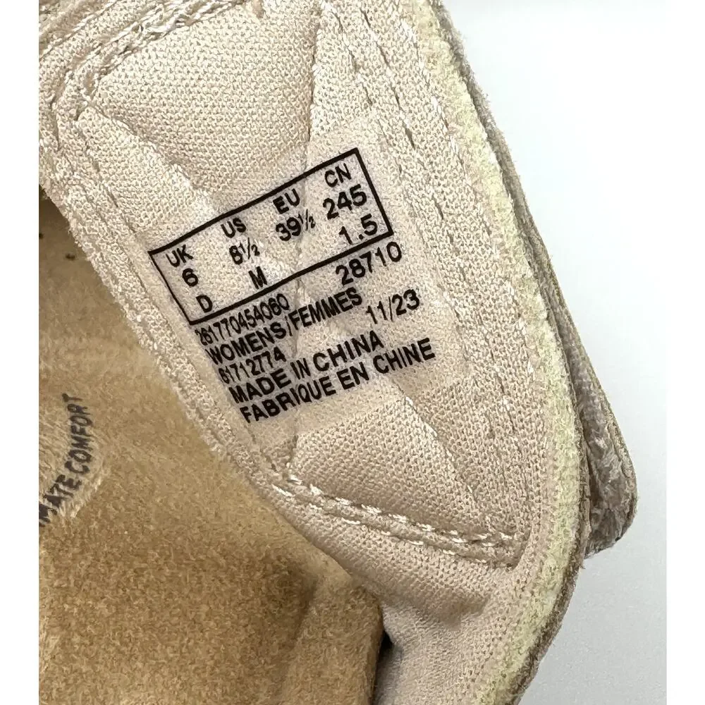 Clarks Women's Calenne Maye Wedge Sandal, Sand Combi,  Size 8.5 - Picture 7 of 7